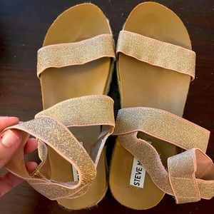 Steve Madden espadrilles- wrapped ankle! Sparkly!